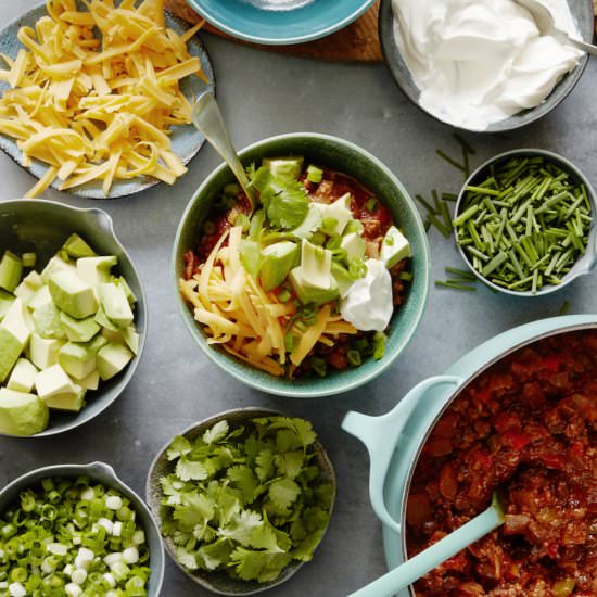 Smoky Beef and Black Bean Chili Bar - Recipe photo by gdalkin