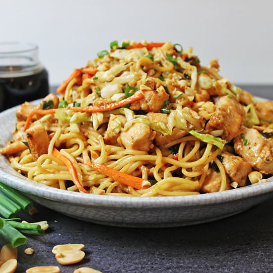 CPK Thai Peanut Chicken Pasta - Recipe photo by dinnerthendessert