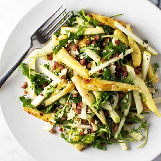 Roasted Parsnip Salad - Recipe photo by Girl Gone Gourmet