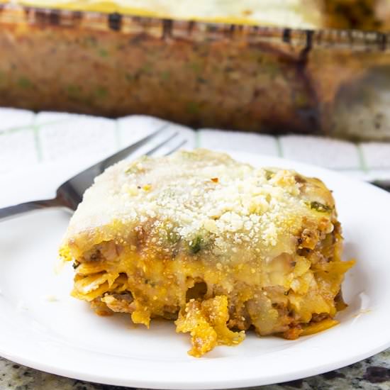 SICILIAN LASAGNA WITH PEAS & SAUSAG - Recipe photo by tastefullyeclectic