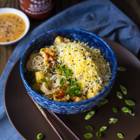 Roasted Cauliflower Noodle Salad - Recipe photo by vivalafood