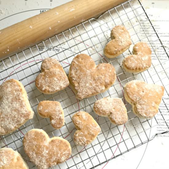 Valentines Heart Biscuits - Recipe photo by Craftingafamily