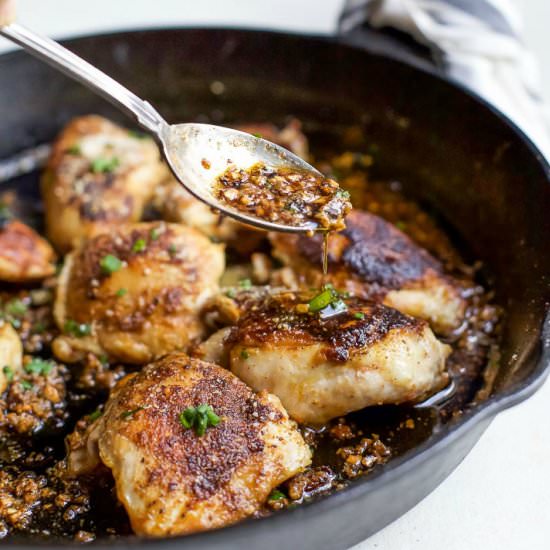 Skillet Garlic Parmesan Chicken - Recipe photo by joyfulhealthyeats
