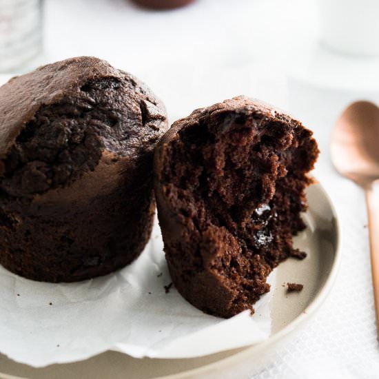 Double Chocolate Banana Muffins - Recipe photo by platedcravings