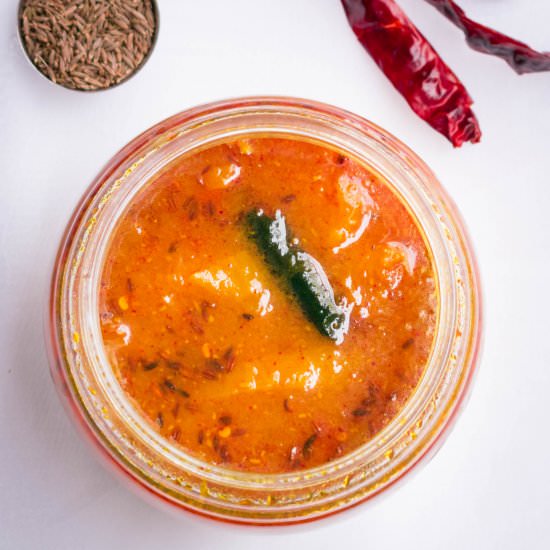 Mango Chutney in a Pressure Cooker - Recipe photo by dimpieekitchen