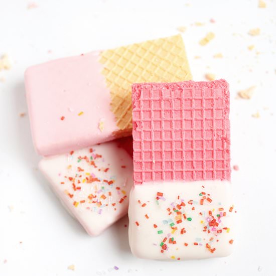 Chocolate Dipped Wafers - Recipe photo by The Merrythought