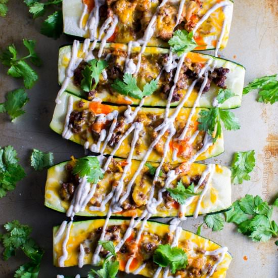 Mexican Zucchini Boats - Recipe photo by Stuck on Sweet