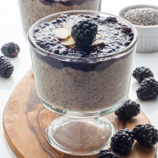 Banana Chia Pudding with Blackberry Top - Recipe photo by NamelyMarly