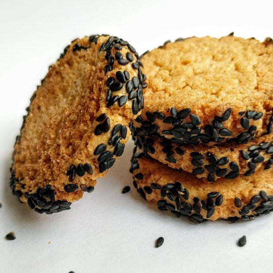 Sesame Cookies - Recipe photo by VegeCravings