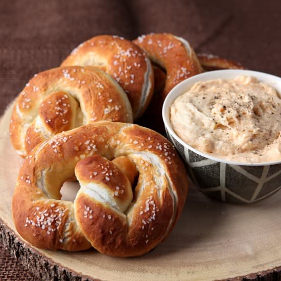 Soft Pretzels and Beer Cheese Dip - Recipe photo by browniebites