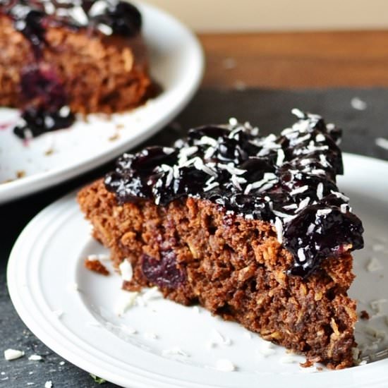 Chocolate Cherry Coconut Cake - Recipe photo by everydayhealthyrecipes