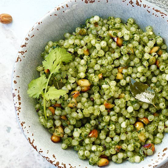 Sabudana khichdi in green masala - Recipe photo by Aromatic Essence