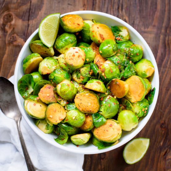 Thai Inspired Brussels Sprouts - Recipe photo by Solluna333