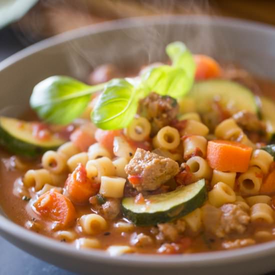Turkey and Vegetable Ditalini Soup - Recipe photo by lovelylittlekitchen