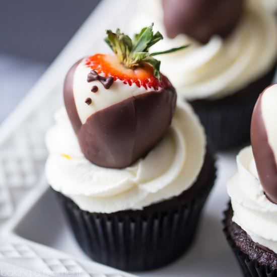 Tuxedo Cupcakes - Recipe photo by Baking a Moment