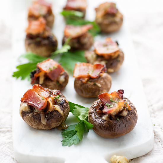 Bacon and Cheese Stuffed Mushrooms - Recipe photo by foodsmartmom