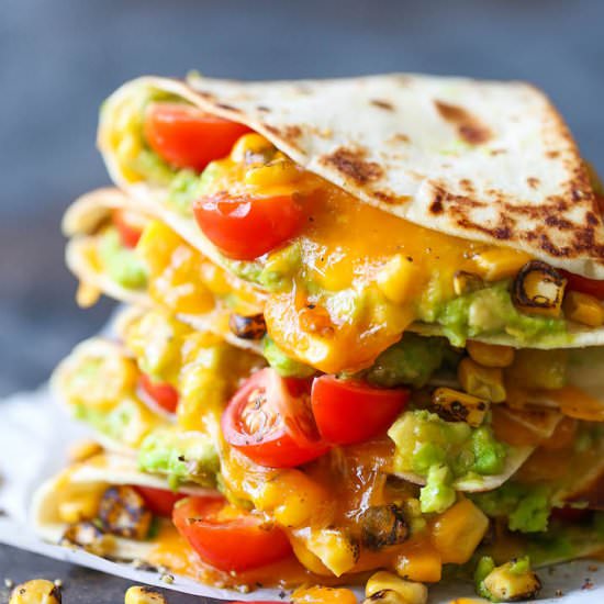 Guacamole Quesadillas - Recipe photo by damndelicious
