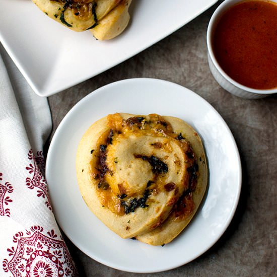 Vegetarian Pizza Pinwheels - Recipe photo by Pavani