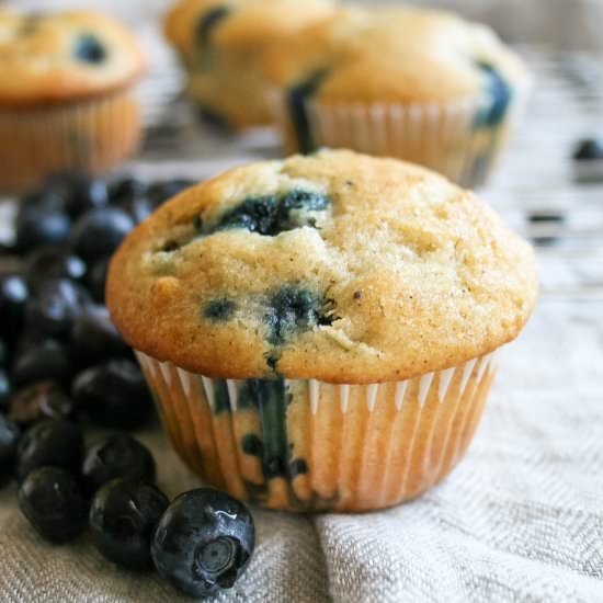 Buttermilk Blueberry Muffins - Recipe photo by aflavorjournal