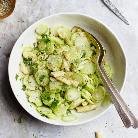Broccoli Stem Salad - Recipe photo by withfoodandlove