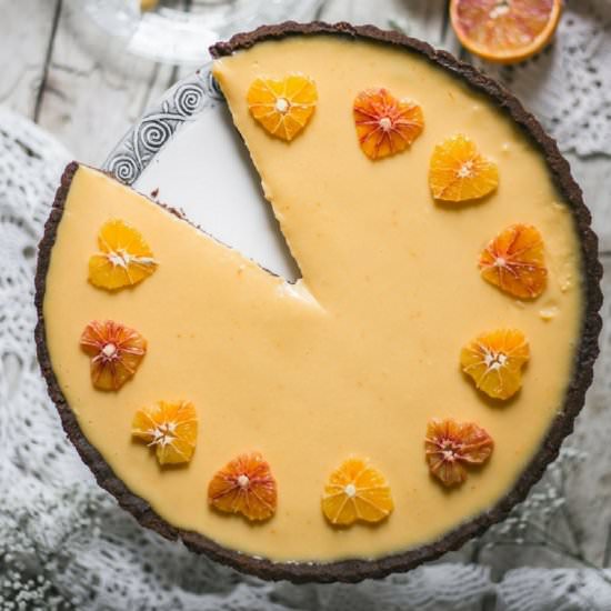 Dried Fig & Blood Orange Tart - Recipe photo by Use Your Noodles