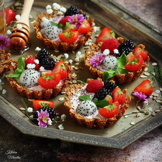 Granola Fruit Tarts - Recipe photo by Kitchen Maestro