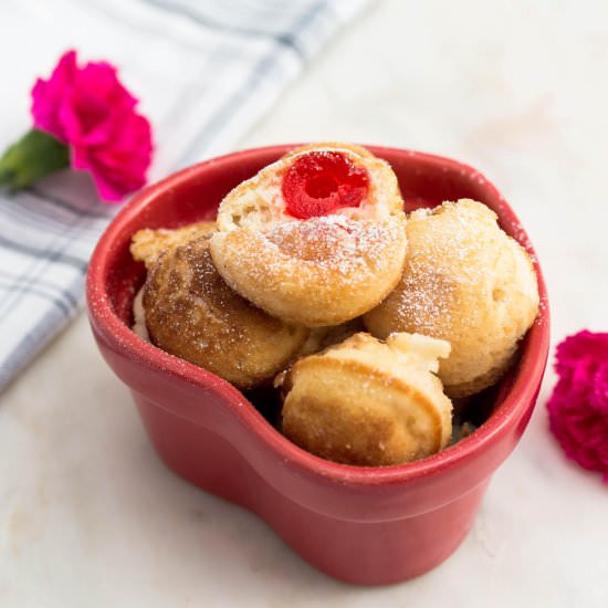 Cherry Stuffed Pancake Bites - Recipe photo by easybabymeals