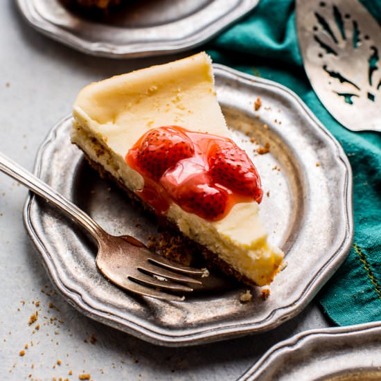 Creamy Small Batch Cheesecake - Recipe photo by sallysbakingaddiction