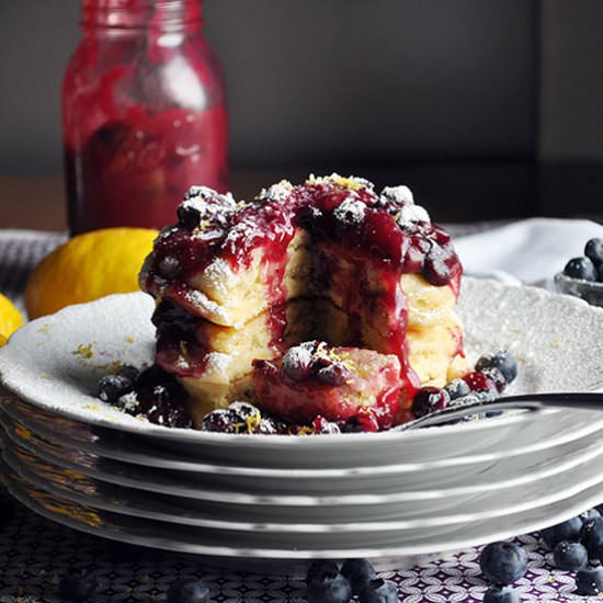 Lemon Ricotta Pancakes - Recipe photo by BatterandDough