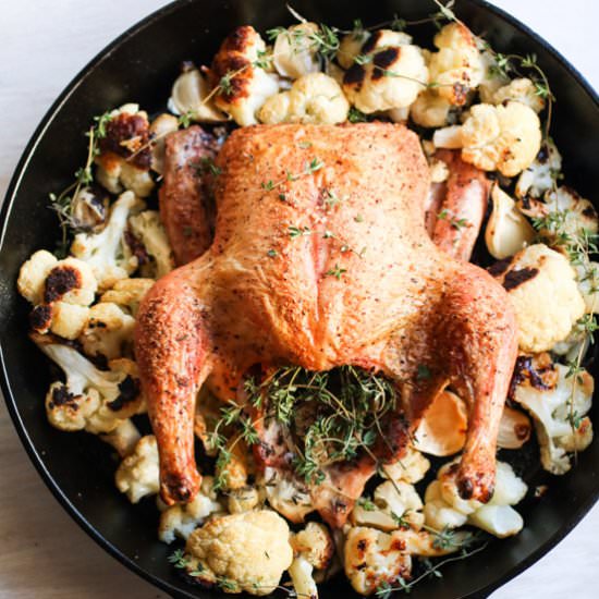 One Pan Garlic Thyme Roast Chicken - Recipe photo by AbrasKitchen