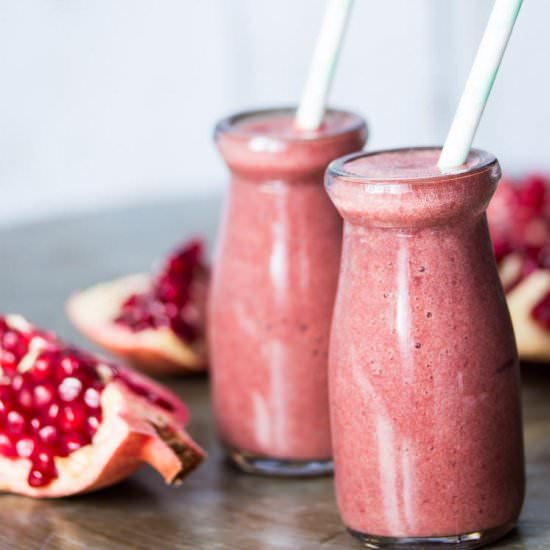 Pomegranate Love Smoothie - Recipe photo by The Green Creator