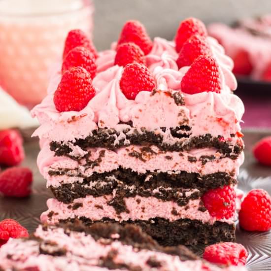 Raspberry Brownie Torte - Recipe photo by thegoldlininggirl