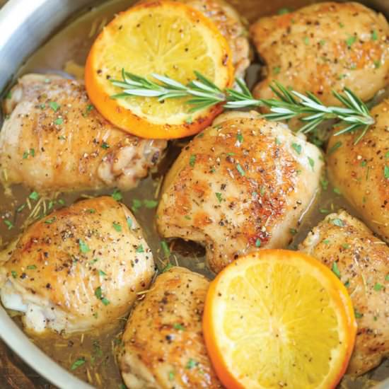 Orange Rosemary Chicken - Recipe photo by damndelicious