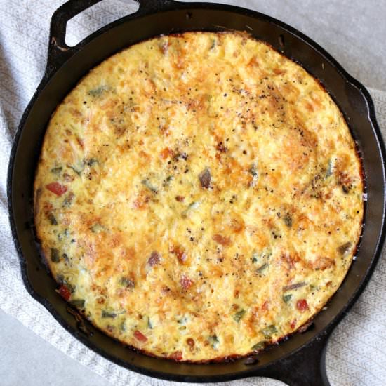 Simple Vegetable Frittata - Recipe photo by amotherthing