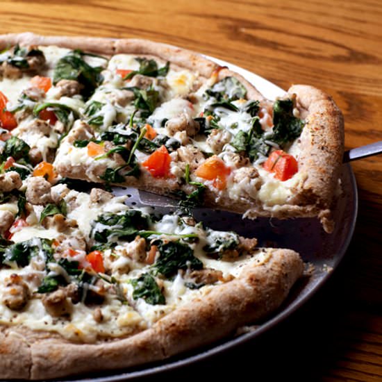 Chicken Florentine Pizza - Recipe photo by browniebites