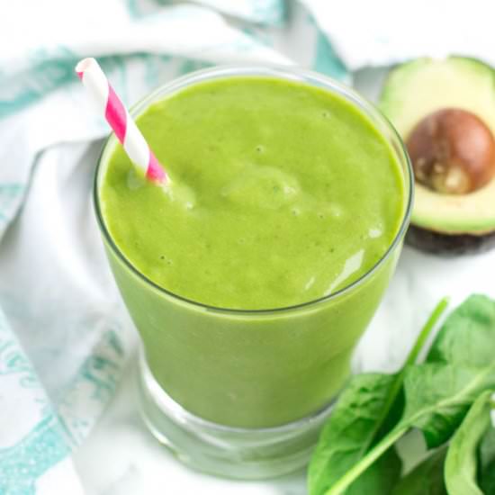Mango Avocado Green Smoothie - Recipe photo by nourishedtheblog