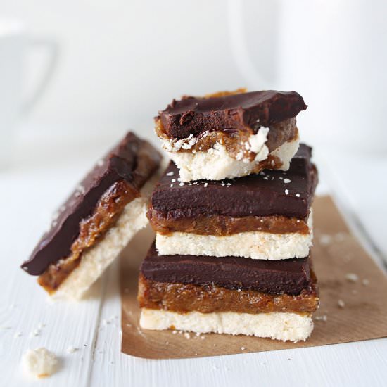 Healthy Vegan "Twix" Raw Cakes - Recipe photo by Vanillacrunnch