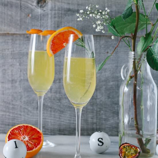 Blood Orange Passionfruit Champagne - Recipe photo by Pale0-ish