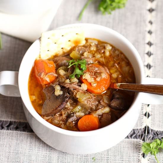 Beef Barley Vegetable Soup - Recipe photo by suebeehomemaker