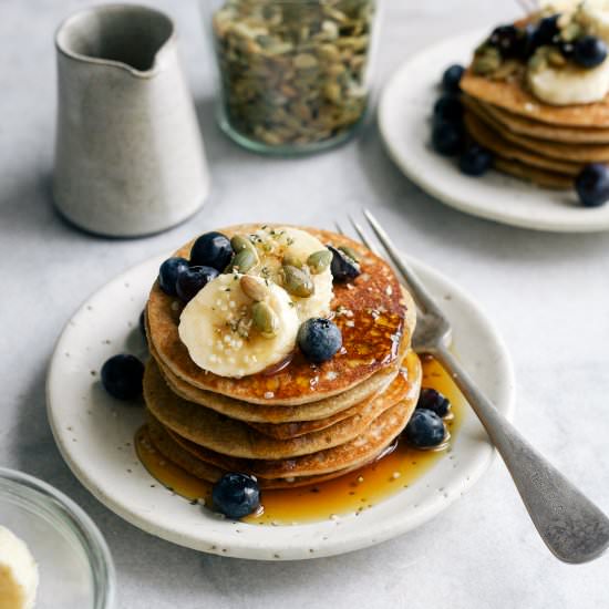 Blended Buckwheat Banana Pancakes - Recipe photo by wholeheartedeats