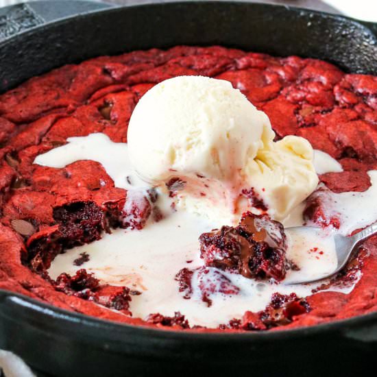Red Velvet Skillet Cookie - Recipe photo by certifiedpastryaficionado
