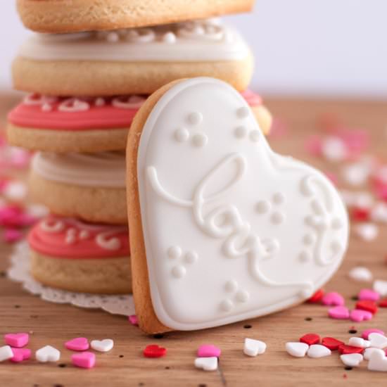 Valentines Day Sugar Cookies - Recipe photo by cookiesforengland