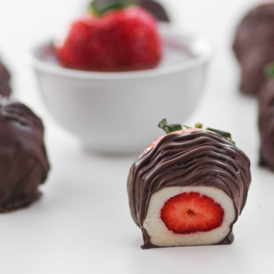 Homemade Strawberry Cordials - Recipe photo by FoodFanatical
