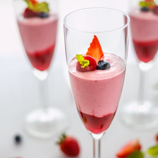 Pink Raspberry Fool No Bake Dessert - Recipe photo by MunchkinTime