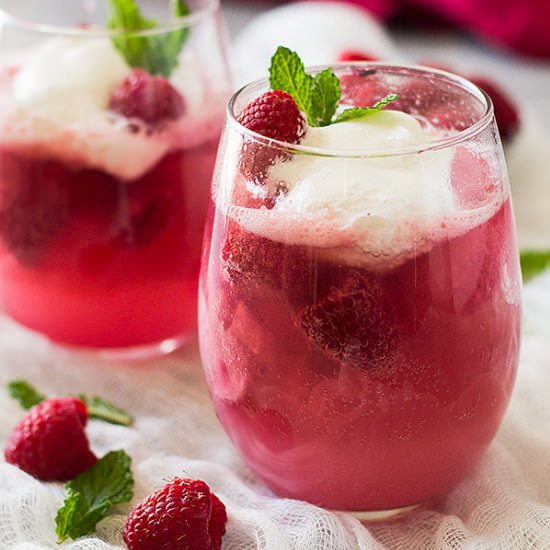 Pink Champagne Float - Recipe photo by countryside cravings