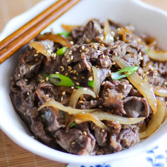 Pan-fried Marinated Beef - Recipe photo by Spice the Plate