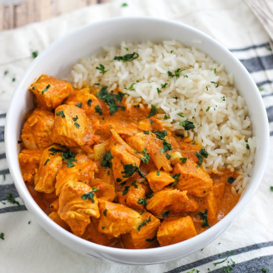 Easy Slow Cooker Butter Chicken - Recipe photo by Purely Katie