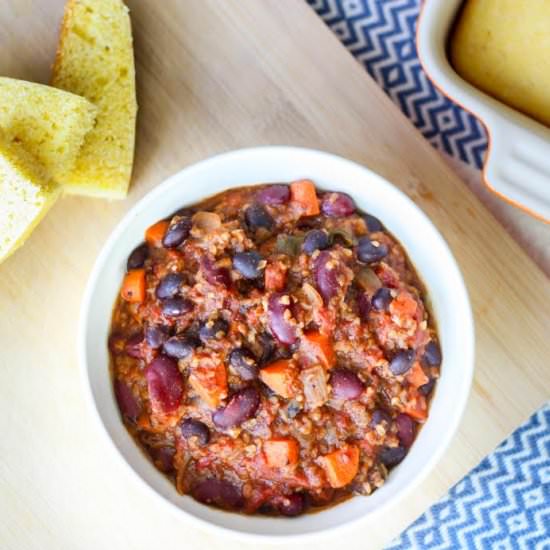 Vegetarian Chili - Recipe photo by adashofzest
