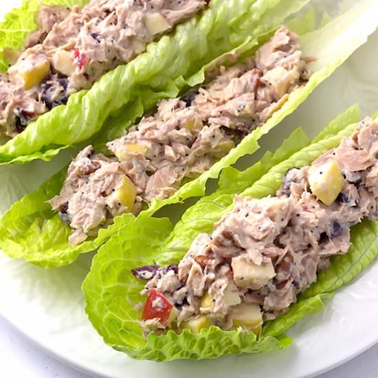 Poppy Seed Greek Yogurt Tuna Salad - Recipe photo by The Wholesome Dish