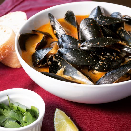 Red Curry Mussels - Recipe photo by morselsofparadise